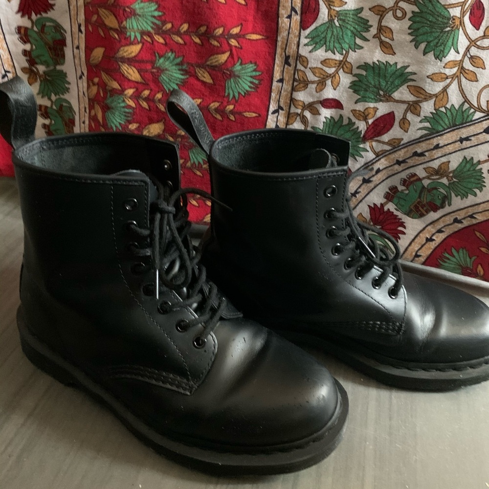 mono black doc martens